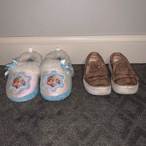 Toddler Size 9 sparkly shoes and house shoes